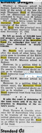 Determination Of Heir in Boyd Estate Sought - Honolulu Star-Bulletin - 9 Jun 1948 - Page 20