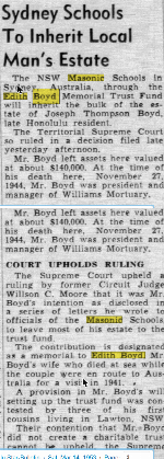 Sydney Schools To Inherit Local Man's Estate - Honolulu Star-Bulletin - 14 Mar 1953 - Page 3