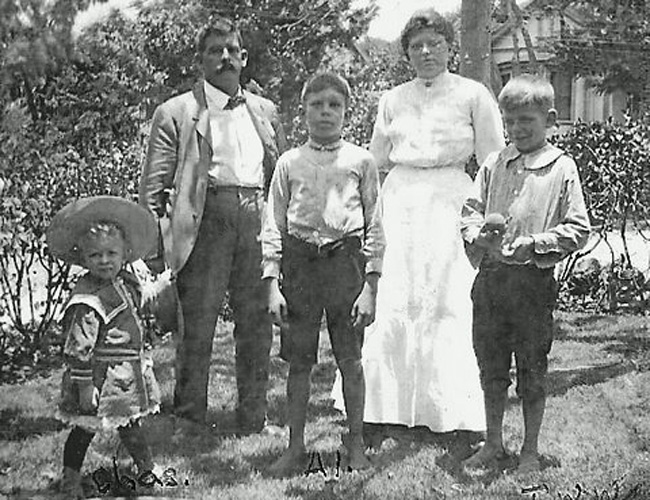 The Wilkinson family in Honolulu: Charles, James, Albert, Lily and James Jr.