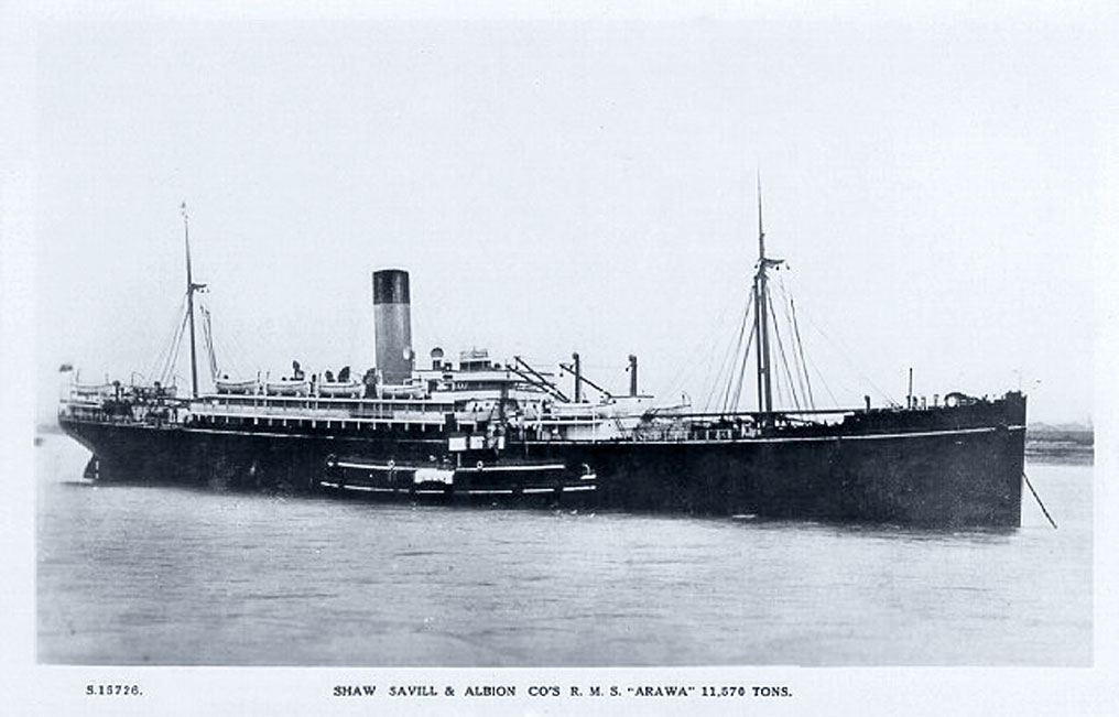 S.S. Arawa - Built for Shaw, Saville & Albion in 1884